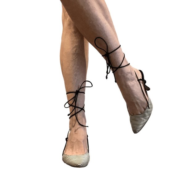 Auc Mannolo Blacknik Lace up heels IT 38,5 - Picture 5 of 14